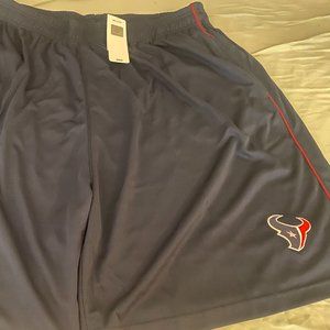 Majestic brand HOUSTON TEXANS Men's SHORTS Sz 3XL,4XL,5XL,6XL New w tags